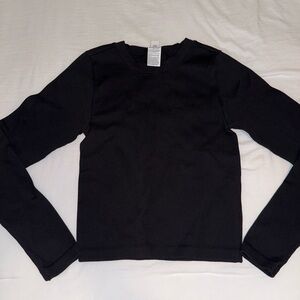 Black Thermal Long Sleeve Top